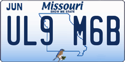 MO license plate UL9M6B