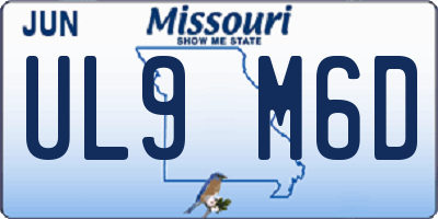 MO license plate UL9M6D