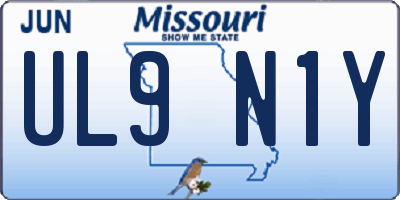 MO license plate UL9N1Y