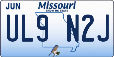 MO license plate UL9N2J
