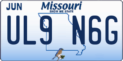 MO license plate UL9N6G