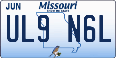 MO license plate UL9N6L