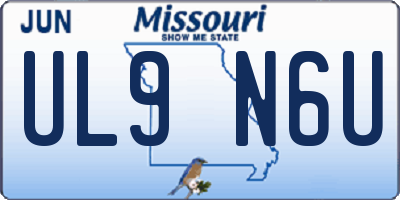 MO license plate UL9N6U