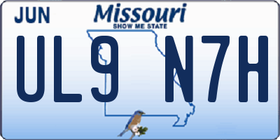 MO license plate UL9N7H