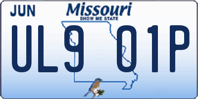 MO license plate UL9O1P