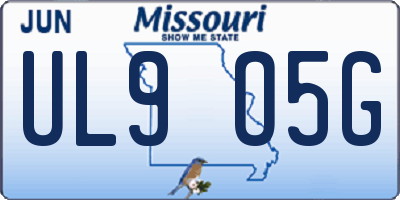 MO license plate UL9O5G
