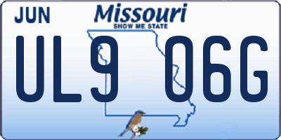 MO license plate UL9O6G