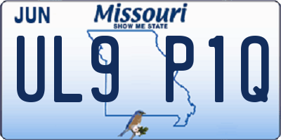 MO license plate UL9P1Q