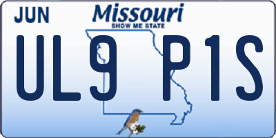 MO license plate UL9P1S