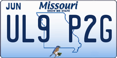 MO license plate UL9P2G