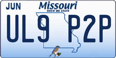 MO license plate UL9P2P