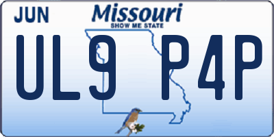MO license plate UL9P4P