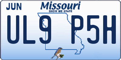 MO license plate UL9P5H