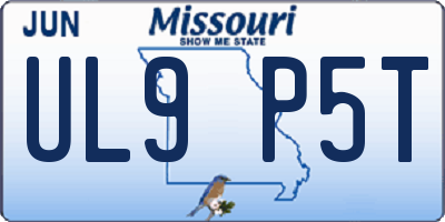 MO license plate UL9P5T