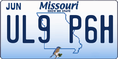 MO license plate UL9P6H