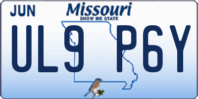 MO license plate UL9P6Y