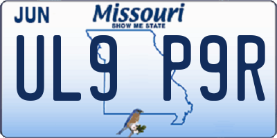 MO license plate UL9P9R