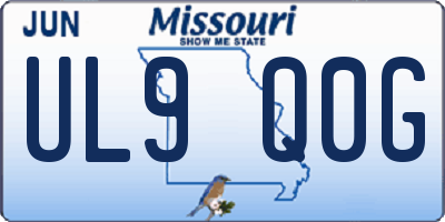 MO license plate UL9Q0G