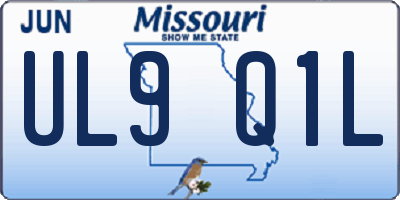 MO license plate UL9Q1L