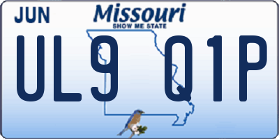 MO license plate UL9Q1P