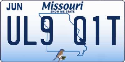 MO license plate UL9Q1T