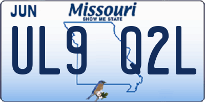 MO license plate UL9Q2L