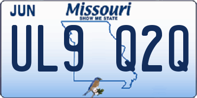 MO license plate UL9Q2Q