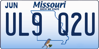 MO license plate UL9Q2U