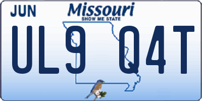 MO license plate UL9Q4T