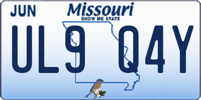 MO license plate UL9Q4Y