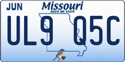 MO license plate UL9Q5C