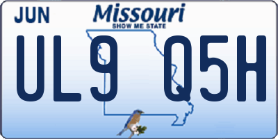 MO license plate UL9Q5H