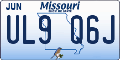 MO license plate UL9Q6J