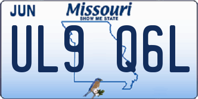 MO license plate UL9Q6L