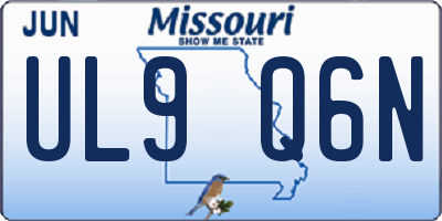 MO license plate UL9Q6N