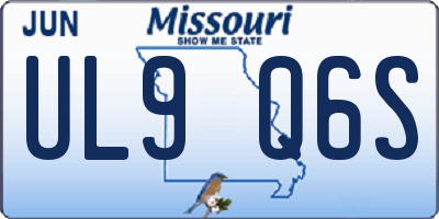 MO license plate UL9Q6S