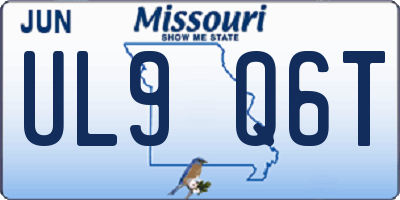 MO license plate UL9Q6T