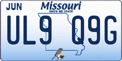 MO license plate UL9Q9G
