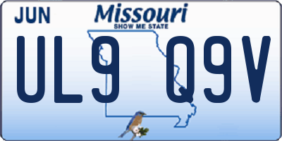 MO license plate UL9Q9V