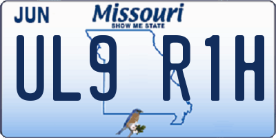 MO license plate UL9R1H