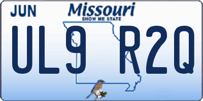 MO license plate UL9R2Q