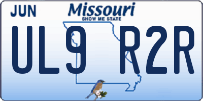 MO license plate UL9R2R