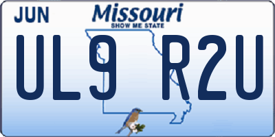 MO license plate UL9R2U