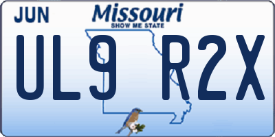 MO license plate UL9R2X