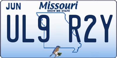 MO license plate UL9R2Y