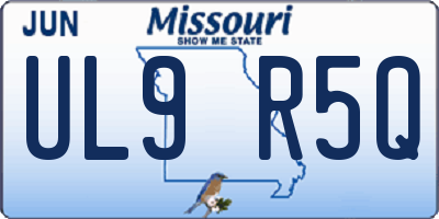 MO license plate UL9R5Q