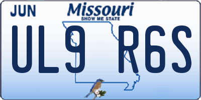 MO license plate UL9R6S