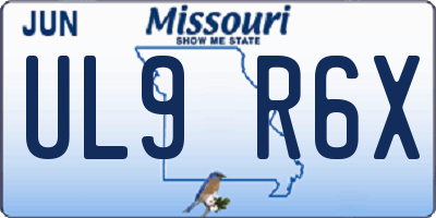 MO license plate UL9R6X