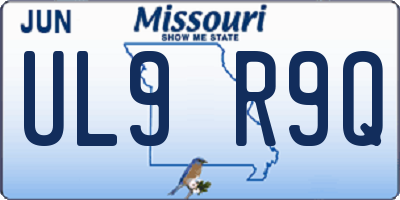 MO license plate UL9R9Q