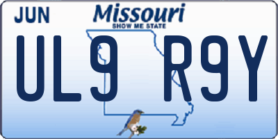 MO license plate UL9R9Y